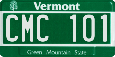 VT license plate CMC101