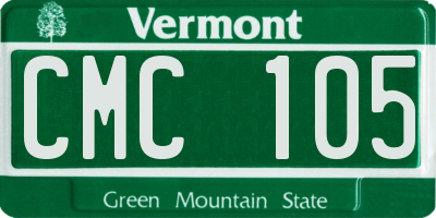VT license plate CMC105