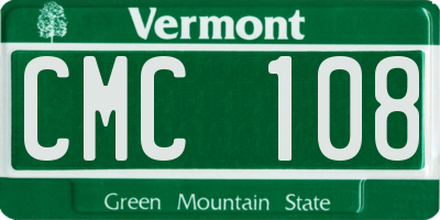 VT license plate CMC108