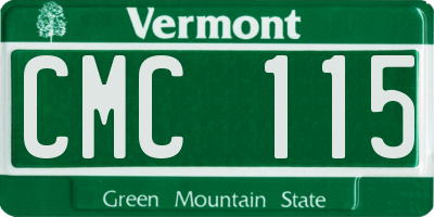 VT license plate CMC115