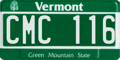 VT license plate CMC116