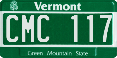 VT license plate CMC117