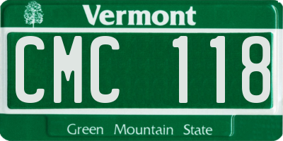 VT license plate CMC118