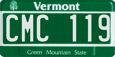 VT license plate CMC119