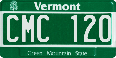 VT license plate CMC120