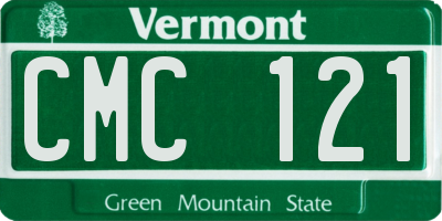 VT license plate CMC121