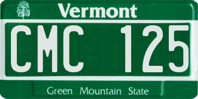 VT license plate CMC125