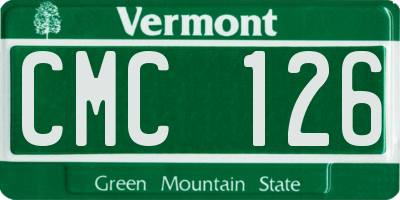 VT license plate CMC126