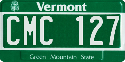 VT license plate CMC127