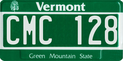 VT license plate CMC128