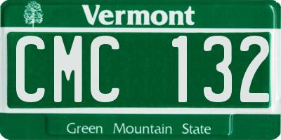 VT license plate CMC132