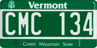 VT license plate CMC134