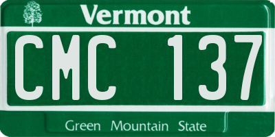 VT license plate CMC137