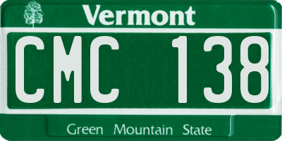VT license plate CMC138