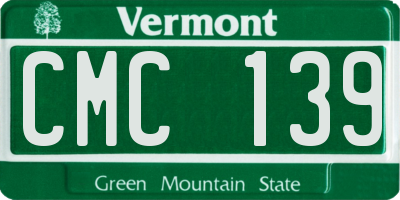 VT license plate CMC139