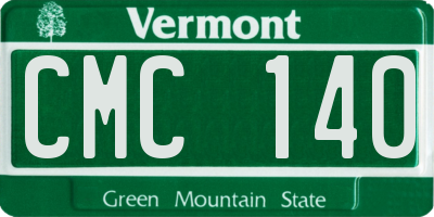 VT license plate CMC140