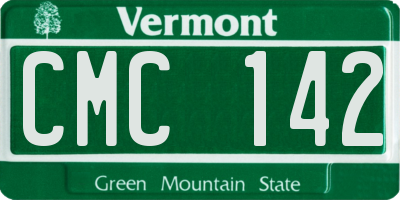 VT license plate CMC142