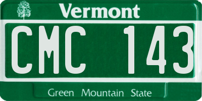 VT license plate CMC143