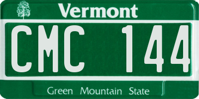 VT license plate CMC144