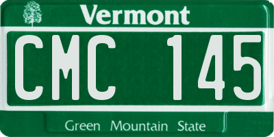 VT license plate CMC145