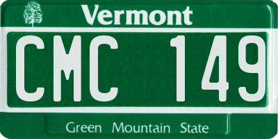 VT license plate CMC149