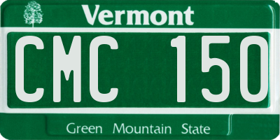VT license plate CMC150