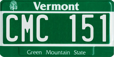 VT license plate CMC151