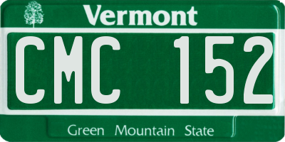 VT license plate CMC152