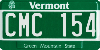 VT license plate CMC154