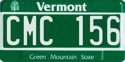 VT license plate CMC156