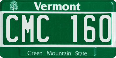 VT license plate CMC160