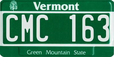 VT license plate CMC163