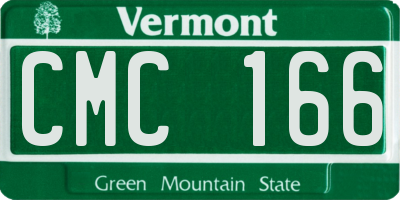 VT license plate CMC166