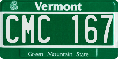 VT license plate CMC167