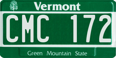 VT license plate CMC172