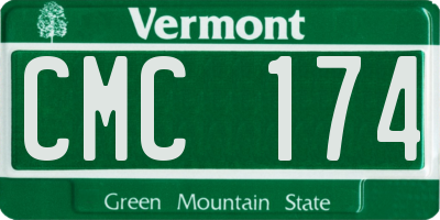 VT license plate CMC174