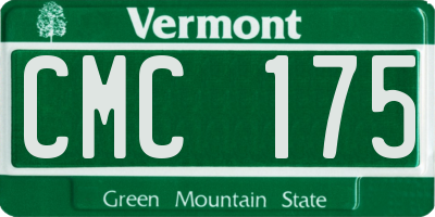 VT license plate CMC175