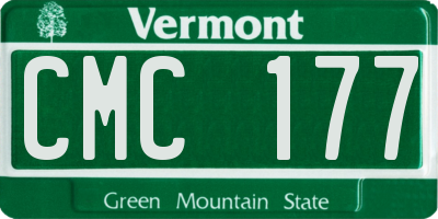 VT license plate CMC177