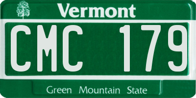 VT license plate CMC179