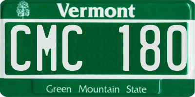 VT license plate CMC180