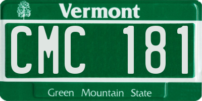 VT license plate CMC181