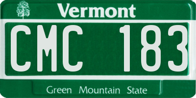 VT license plate CMC183