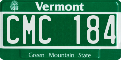 VT license plate CMC184