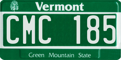 VT license plate CMC185
