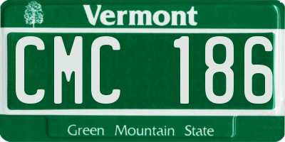 VT license plate CMC186