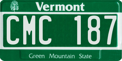 VT license plate CMC187