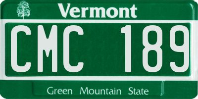 VT license plate CMC189
