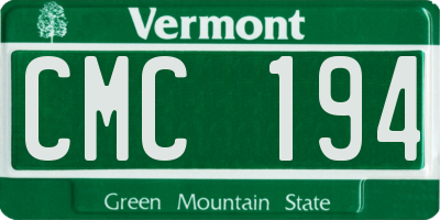 VT license plate CMC194