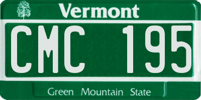 VT license plate CMC195