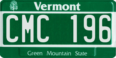 VT license plate CMC196